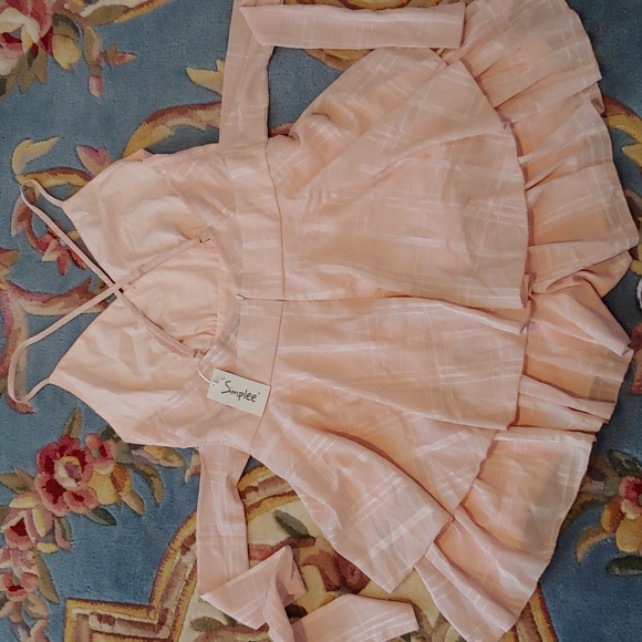 Simplee Blush Tiered Romper - Picture 6 of 8